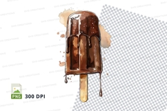 Chocolate ice cream popsicle clipart png Product Image 1