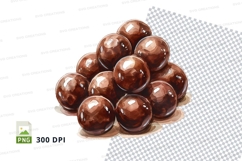 Brown chocolate balls clipart png Product Image 1