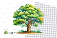 Watercolor tree clipart png Product Image 1