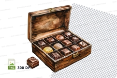 Wooden chocolate box mockup Product Image 1