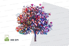 Colorful tree clipart png Product Image 1