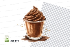 Chocolate dessert in glass cup mockup Product Image 1