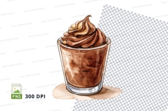 Chocolate dessert in glass mockup Product Image 1