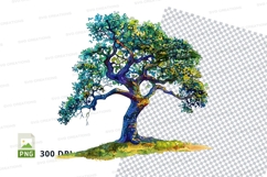 Watercolor tree clipart png Product Image 1