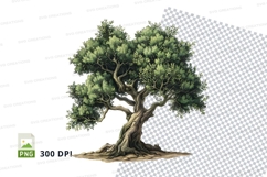 Clipart png of a detailed tree with twisted roots Product Image 1
