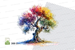 Rainbow tree clipart png Product Image 1