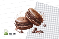 Chocolate macaron clipart png Product Image 1