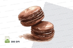 Chocolate macaron clipart png Product Image 1