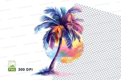 Colorful palm tree clipart png Product Image 1
