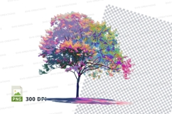 Colorful tree clipart png Product Image 1