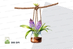 Hanging plant in glass pot mockup Product Image 1
