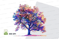 Colorful tree clipart png Product Image 1