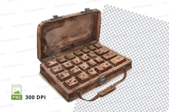 Brown leather briefcase mockup Product Image 1