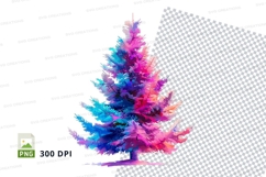 Colorful christmas tree clipart png Product Image 1