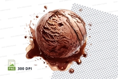 Chocolate ice cream scoop mockup Product Image 1