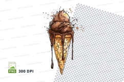 Ice cream cone clipart png Product Image 1