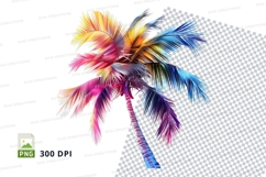 Colorful palm tree clipart png Product Image 1