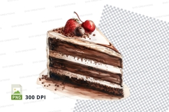 Chocolate layer cake slice mockup Product Image 1