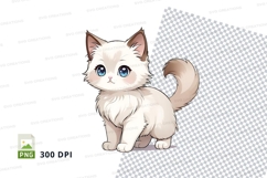 Cartoon kitten clipart png Product Image 1