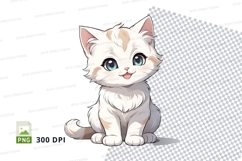 Cartoon kitten clipart png Product Image 1