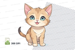 Cartoon kitten clipart png Product Image 1