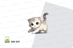 Cartoon kitten clipart png Product Image 1