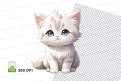 Cartoon kitten clipart png Product Image 1