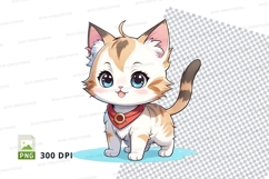 Cartoon kitten clipart png Product Image 1