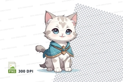 Cartoon kitten clipart png Product Image 1