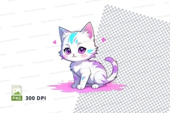 Cartoon kitten clipart png Product Image 1