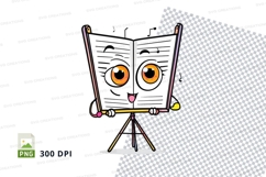 Cartoon open book with face mockup Product Image 1