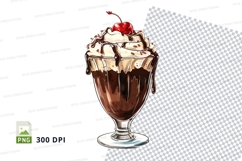 Chocolate sundae clipart png Product Image 1