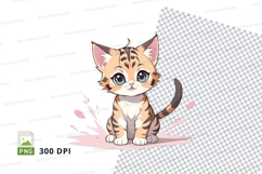 Cartoon kitten clipart png Product Image 1