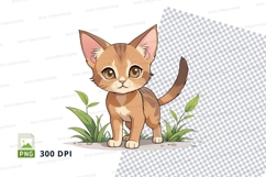Cartoon kitten clipart png Product Image 1