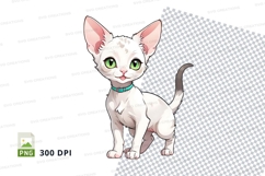 Clipart png of a white kitten Product Image 1