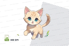 Cartoon kitten clipart png Product Image 1