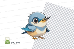 Cartoon blue bird clipart png Product Image 1