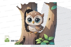 Cartoon owl clipart png Product Image 1
