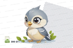 Cartoon blue bird clipart png Product Image 1