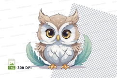 Clipart png of a cute owl Product Image 1