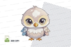 Cute cartoon owl clipart png Product Image 1