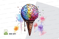Rainbow ice cream cone mockup Product Image 1