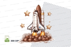Rocket launch clipart png Product Image 1
