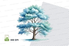 Watercolor tree clipart png Product Image 1