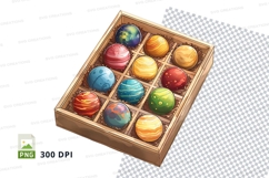 Solar system planet chocolates packaging mockup Product Image 1