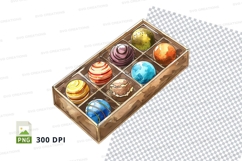Chocolate box mockup with assorted chocolates Product Image 1