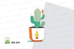 Cactus in pot clipart png Product Image 1