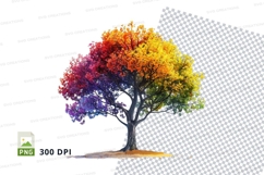Rainbow tree clipart png Product Image 1