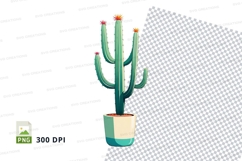 Clipart png of a potted cactus Product Image 1