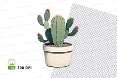 Clipart png of a cactus in a pot Product Image 1